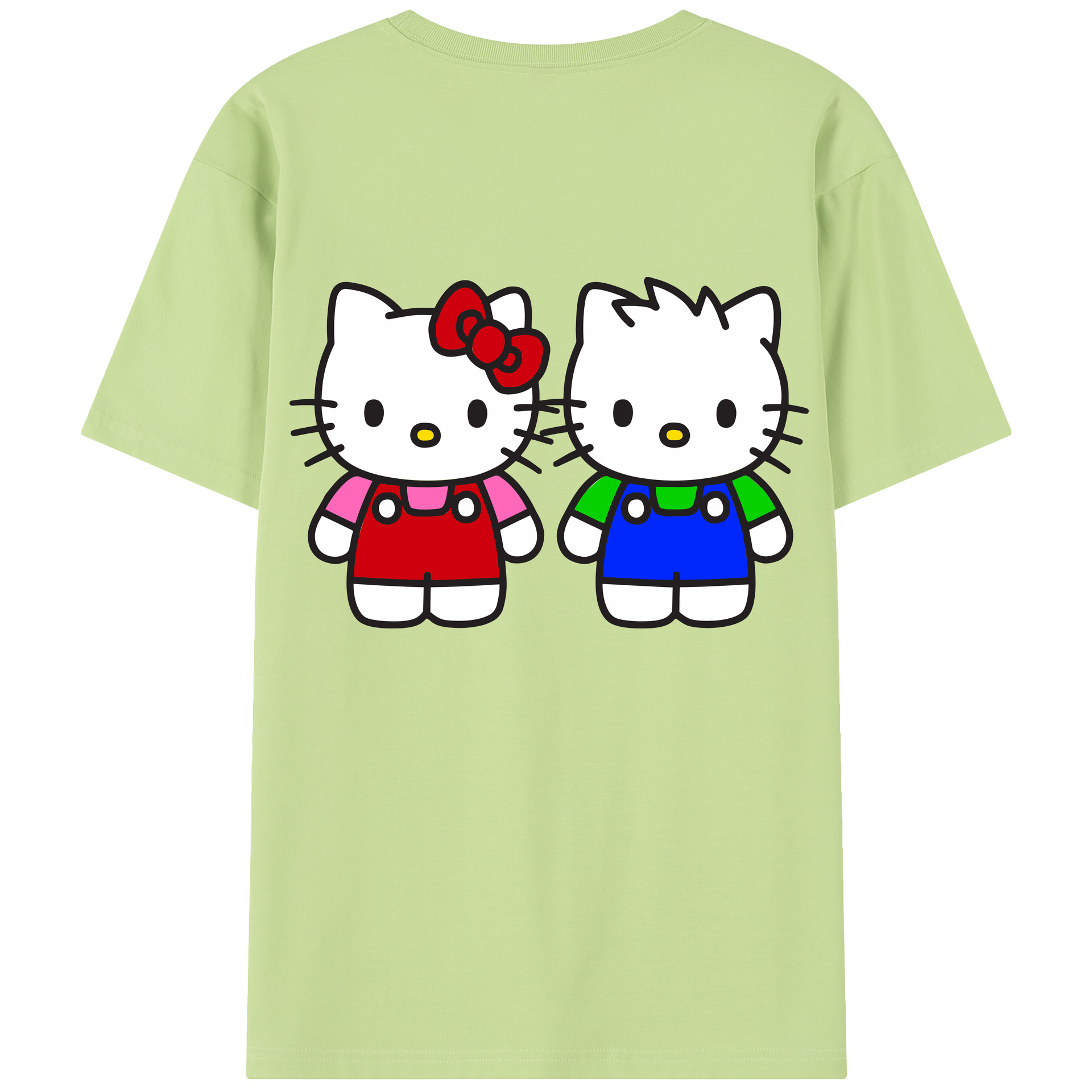 （画像用） Hello Kitty ハローキティ 綿100％半袖Tシャツ（背面プリント）